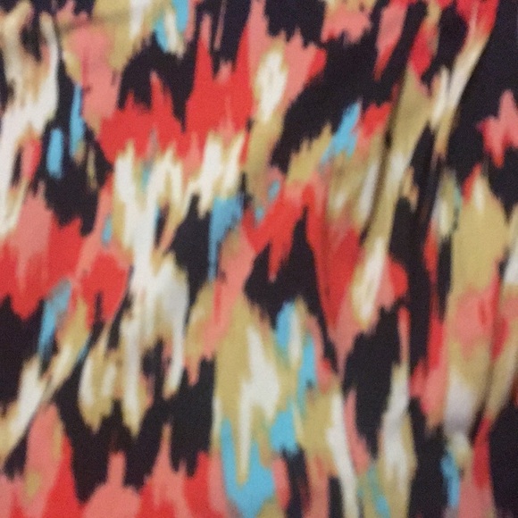 NY Collection A Line Short Sleeve Dress Abstract Petite Medium PM MP - Picture 5 of 7